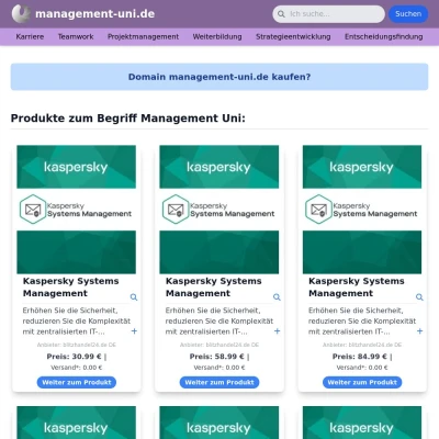 Screenshot management-uni.de