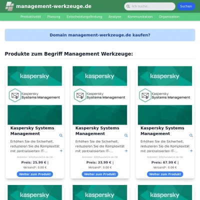 Screenshot management-werkzeuge.de