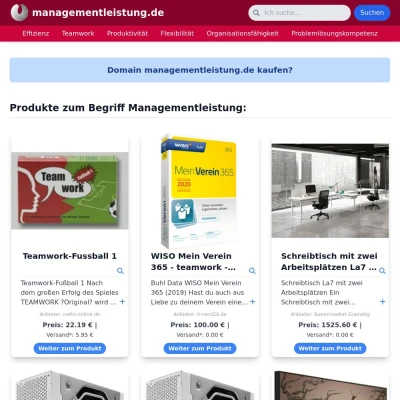 Screenshot managementleistung.de