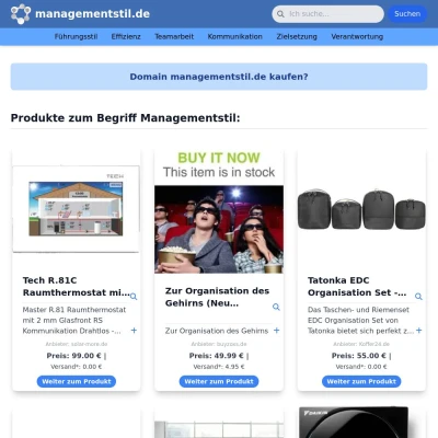 Screenshot managementstil.de