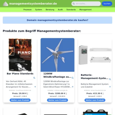 Screenshot managementsystemberater.de