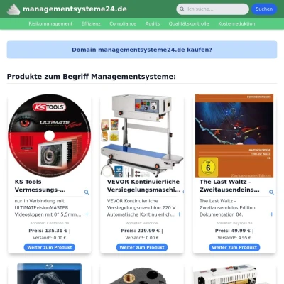 Screenshot managementsysteme24.de