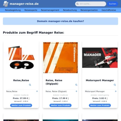 Screenshot manager-reise.de
