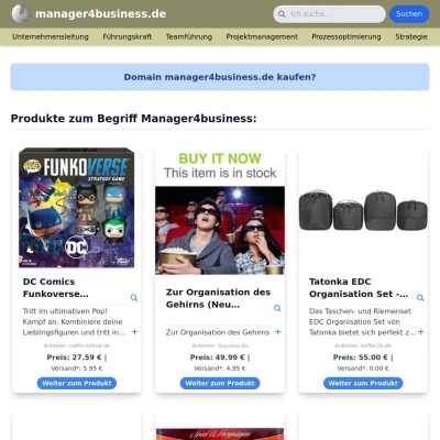 Screenshot manager4business.de