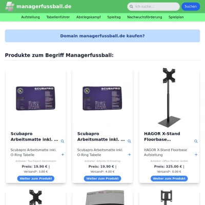 Screenshot managerfussball.de