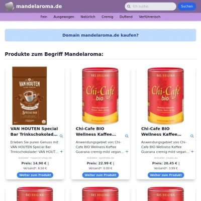 Screenshot mandelaroma.de