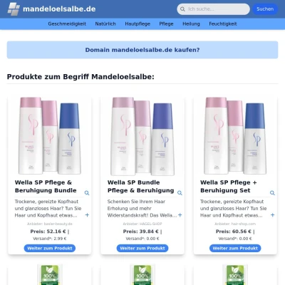 Screenshot mandeloelsalbe.de