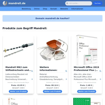Screenshot mandrell.de