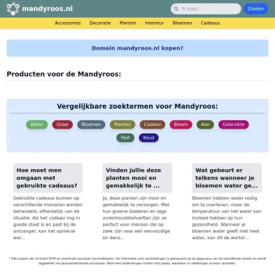 Screenshot mandyroos.nl