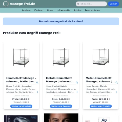 Screenshot manege-frei.de