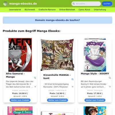 Screenshot manga-ebooks.de