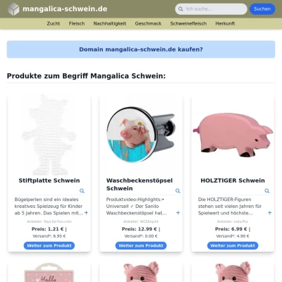 Screenshot mangalica-schwein.de