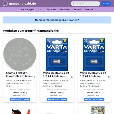 Screenshot mangandioxid.de