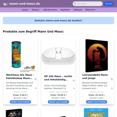 Screenshot mann-und-maus.de