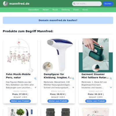 Screenshot mannfred.de