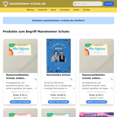 Screenshot mannheimer-schule.de