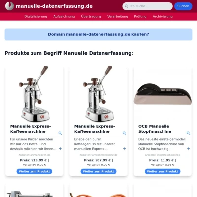 Screenshot manuelle-datenerfassung.de