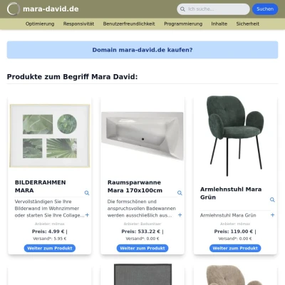 Screenshot mara-david.de