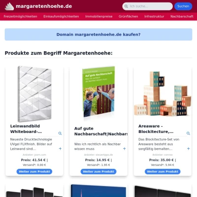 Screenshot margaretenhoehe.de