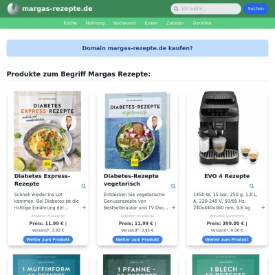 Screenshot margas-rezepte.de