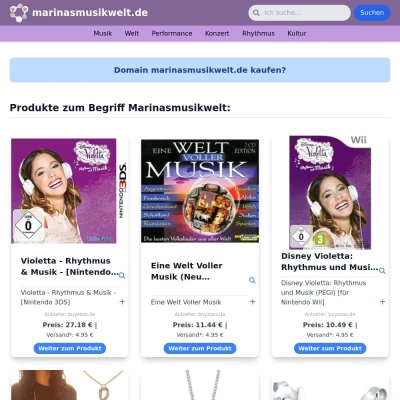 Screenshot marinasmusikwelt.de