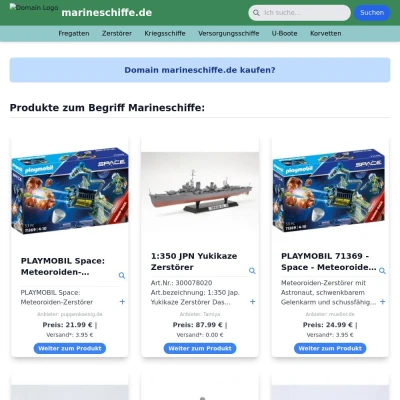 Screenshot marineschiffe.de