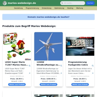 Screenshot marios-webdesign.de
