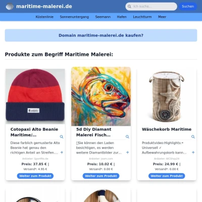 Screenshot maritime-malerei.de