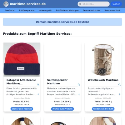 Screenshot maritime-services.de