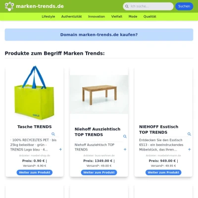 Screenshot marken-trends.de