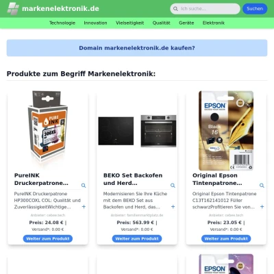 Screenshot markenelektronik.de