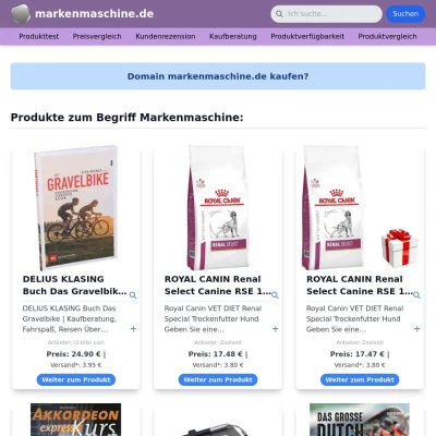 Screenshot markenmaschine.de