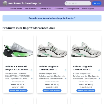 Screenshot markenschuhe-shop.de