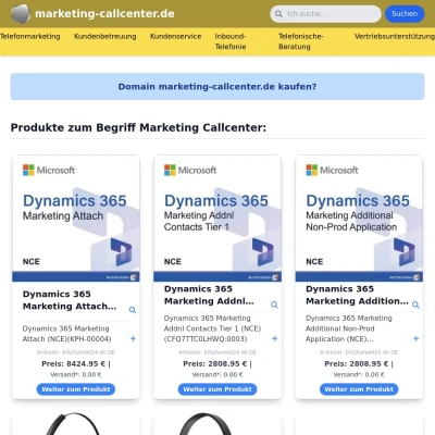 Screenshot marketing-callcenter.de