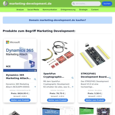 Screenshot marketing-development.de