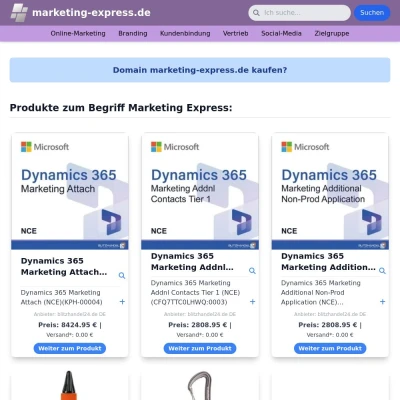 Screenshot marketing-express.de