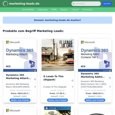 Screenshot marketing-leads.de