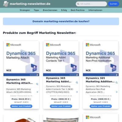 Screenshot marketing-newsletter.de