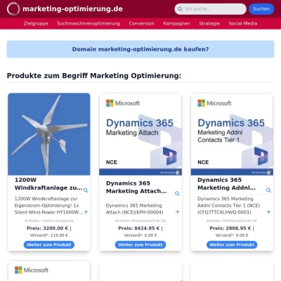 Screenshot marketing-optimierung.de