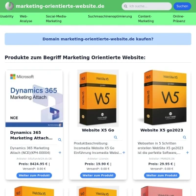 Screenshot marketing-orientierte-website.de