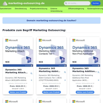 Screenshot marketing-outsourcing.de