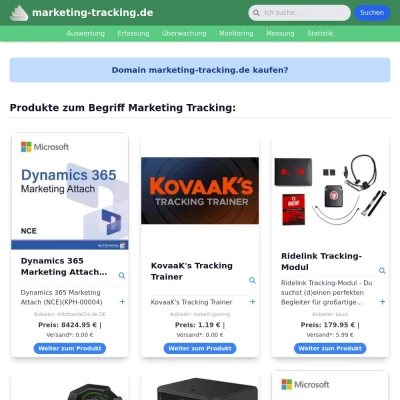 Screenshot marketing-tracking.de