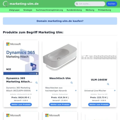 Screenshot marketing-ulm.de