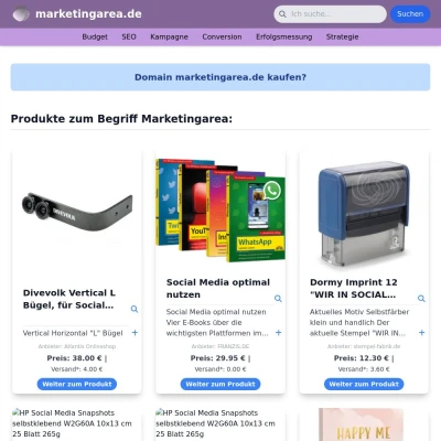 Screenshot marketingarea.de