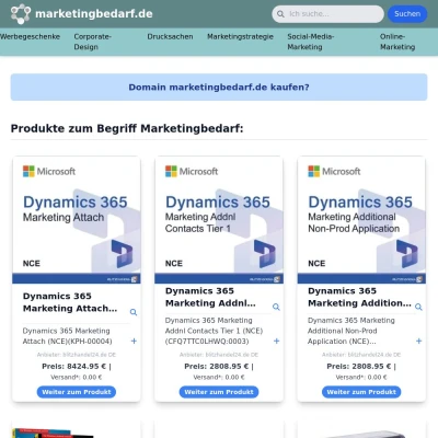 Screenshot marketingbedarf.de