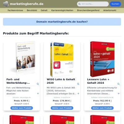 Screenshot marketingberufe.de