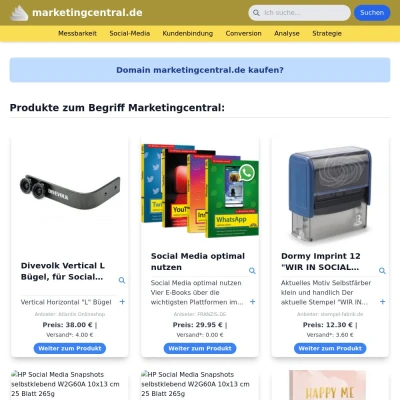 Screenshot marketingcentral.de