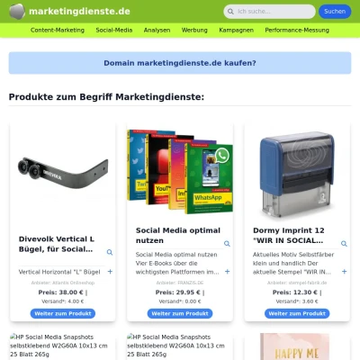 Screenshot marketingdienste.de