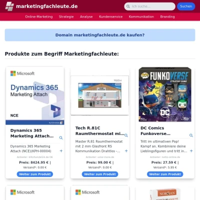 Screenshot marketingfachleute.de