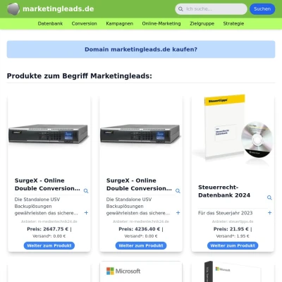 Screenshot marketingleads.de